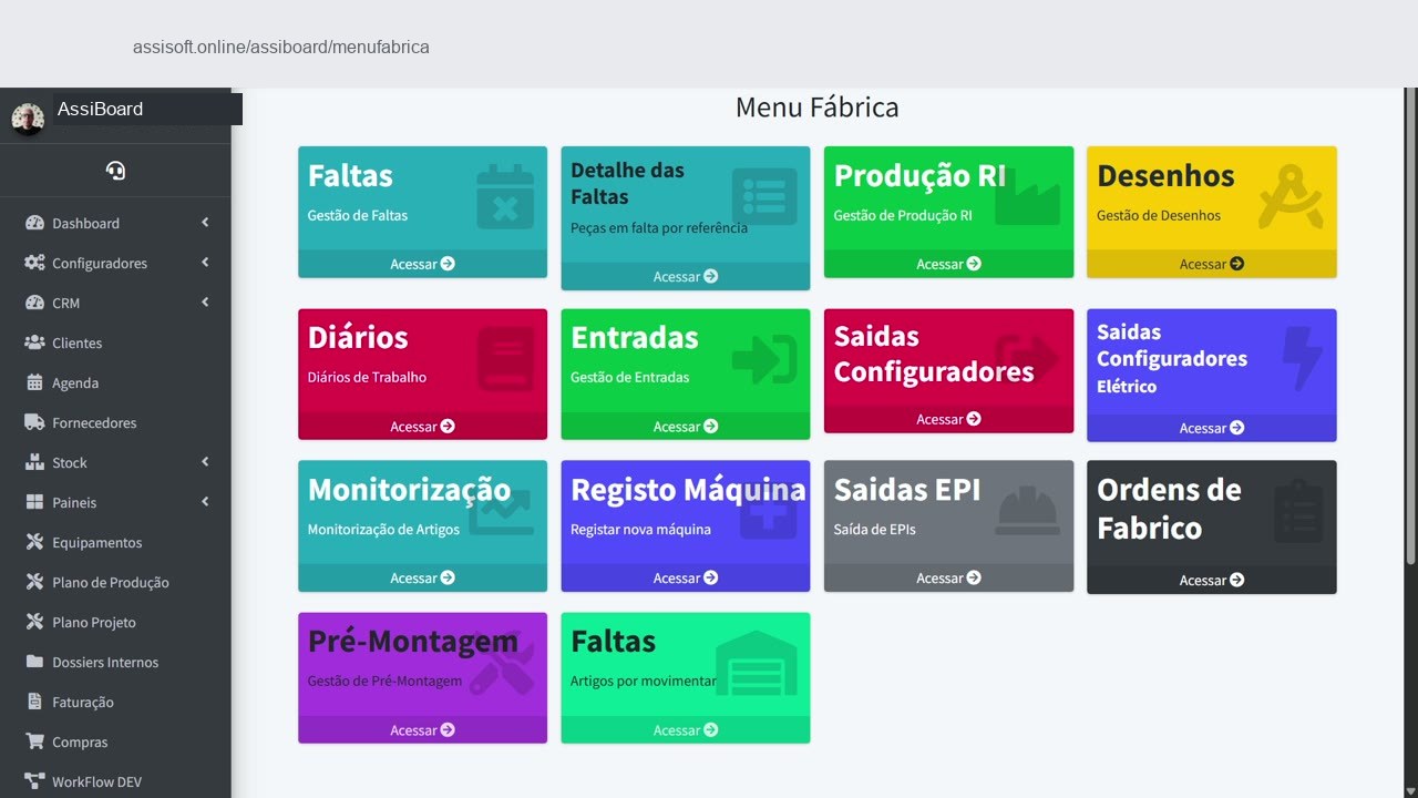 Chão de fábrica no AssiBoard