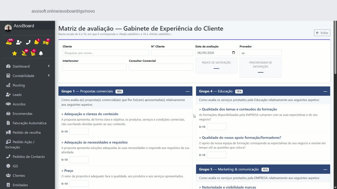 Formação no AssiBoard
